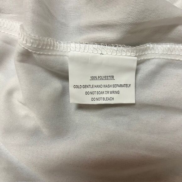 Hello Molly White Pinafore Floral Mesh Lace Open Back Mini Dress Size S - Picture 10 of 16